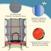 HOMCOM 6FT Kids Trampoline for Toddlers with Safety Net Enclosure Outdoor Indoor for Age 3-10 Years, Blue