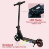 SPORTNOW Electric Scooter for Kids, Folding E Scooter for Age 6-14 with Dual Brakes, Up to 14 KM/H, Maximum Range 6 KM, 6.8kg Lightweight, Front Suspension, LED Colourful Lights, Black