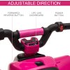 HOMCOM 6V Kids Electric Ride on Car All Terrain Vehicle Toy Quad Bike w/ Forward Reverse Functions Toddlers for 18-36 Months Old Pink