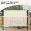 Outsunny 2 PCS Pergola Canopy Replacement, 4.9 x 1.2m UV Protection Pergola Cover, Easy to Install, for 3 x 3(m) Pergola, Cream White