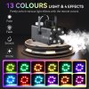 HOMCOM Smoke Machine with 3 RGB LED Lights, 13 Colours, 4 Effects, 450W 2000 CFM Fog Machine with Wired and Wireless Remote Control, for Halloween, Xmas, Wedding, Disco, Stage