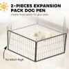PawHut 2 Piece Dog Pen Expansion Pack for 60cm High Pet Playpen with 3 Connecting Stakes, Puppy Pen for Small Dogs