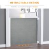 PawHut Retractable Stair Gate for Dogs, Pet Mesh Safety Gate Extends up to 115cm for Doorways Indoor- Grey