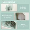 PawHut Cat Litter Box with Drawer Pan, Hooded Cat Litter Tray with Scoop, Deodorants, Front Entrance, 50 x 40 x 40cm - White