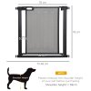 PawHut Pressure Fit Safety Gate for Doorways and Staircases, Dog Gate w/ Auto Closing Door, Pet Barrier for Hallways w/ Double Locking, Openings 75-82 cm - Black