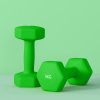 SPORTNOW Set of 2 Hex Dumbbells, Neoprene Weights Pair with Non-Slip Grip, Home Gym Fitness Training Equipment, 2 x 5kg, Green