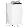 HOMCOM 14000 BTU Air Conditioning Unit, 3-in-1 Portable Air Conditioner, Dehumidifier, Cooling Fan with 24H Timer On/off, 2 Speeds, Remote Control, LED Display, 24H Timer, Window Venting Kit, 40m²