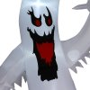 Outsunny 11.8FT Tall Halloween Inflatable Spooky Ghost, Blow Up Outdoor Halloween Decoration with Build-in LEDs and Rotating Light for Garden, Lawn, Party