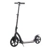 HOMCOM Foldable Kick Scooter with Double Shock Absorption and Big Wheels, Height Adjustable Aluminium Frame Big Wheel Scooter for 14+ Teens Adult - Black
