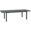 Outsunny 246 cm Extending Garden Table, Rectangle Outdoor Dining Table for 6-8, Aluminium Frame for Patio, Balcony - Charcoal Grey