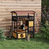 PawHut Outdoor Cat House Wooden Cat Shelter, 4 Tier with Suspension Bridge, Balcony, Escape Doors Water-Resistant Roof, for 1-2 Cats