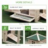 PawHut Chicken Coop with Chicken Run, Outdoor Hen House Poultry Cage with Nesting Box, Openable Top, 196 x 76 x 97cm, Natural