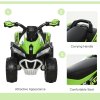 HOMCOM No Power Toddler Kids Ride on Car Walker Foot To Floor Slider w/ Music Lights for 18 - 36 Months Green