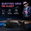 HOMCOM 12V Electric Go Kart for Kids, Battery Powered Ride on Drift Car with Music, Colourful LED Lights, Slow-Start, for Ages 8-12 Years, Black