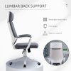 Vinsetto Office Chair, Ergonomic Desk Chair, High Back Study Chair with Headrest and Lumbar Back Support, Adjustable Height for Home and Work, Grey