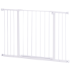 PawHut Dog Gate Pet Safety Gate Stair Barrier Pressure Fit Adjustable 76-82/86-97/101-107 cm, White