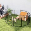 PawHut Dog Pen, 12 Panel Puppy Pen, Steel Dog Playpen, for Small Breeds, 60cm Tall, Black