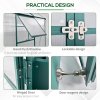 Outsunny 6x6 FT Polycarbonate Greenhouse with Base and Raised Bed, Walk-in Greenhouse with Aluminium Frame, Temperature Controlled Window, Foundation for Plants, Flowers, Vegetable