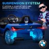HOMCOM BMW i4 Licensed 12V Electric Car for Kids, Kids Electric Ride-on with Remote Control, Suspension Wheels, Music, Horn, Lights, MP3 Slot, Portable Battery, for Ages 3-6 Years - Blue