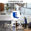 HOMCOM Cleaning Carts On Wheels, Janitorial Trolley with 3 Tier Shelves, Housekeeping Utility Service Unit with Rubbish Bag and Mop Mount for Hotel, Office, Blue