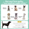 PawHut Cooling Raised Dog Bed, Elevated Pet Bed with Breathable Mesh, UV Protection Canopy, Foot Pads, for Indoor Outdoor, Small, Medium Dogs, 76 x 61 x 69.5cm - Light Grey