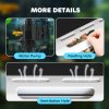 PawHut 17L Fish Tank, Glass Aquarium with Filter System, LED Light, Water Pump, Fish Tank Starter Kits for Betta, Goldfish, Shrimps, White