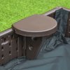 Outsunny Sand Pit Children's Plastic Sandpit w/ Water-Resistant Oxford Cover Bottom Fabric Liner kid Playset for 3-12 years old, Garden, Outdoor - (Brown)