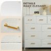 HOMCOM Chest of Drawers with 9 Fabric Drawers, Boucle Storage Organiser with Steel Frame, Fabric Dresser for Bedroom, Living Room, Hallway, Cream White