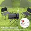 Outsunny 3 Man Camping Tent with Living Area and 2 Bedrooms, 3000mm Waterproof Family Tent with Sewn-in Groundsheet, Portable Dome Tent with Bag for Hiking, Festival, Backpacking, Drak Grey