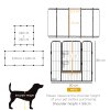 PawHut Dog Pen 12 Panels Puppy Pen Heavy Duty Pet Playpen for Indoor Outdoor for Dogs, Rabbits, Ducks 80cm High