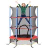 HOMCOM 6FT Kids Trampoline for Toddlers with Safety Net Enclosure Outdoor Indoor for Age 3-10 Years, Blue