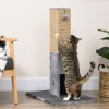 PawHut Cat Tree Scratching Post for Indoor Cats 79cm Jute Scratcher Climber w/ Carpet Base Dangling Toy - Grey