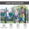 HOMCOM 8ft Trampoline Net Replacement Safety Net Enclosure Net Spare w/ 6 Poles