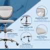 Vinsetto Drafting Chair, Swivel Office Draughtsman Chair, Mesh Standing Desk Chair with Adjustable Foot Ring, Armless, Light Grey