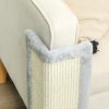 PawHut Cat Scratching Post, 56cm Corner Cat Scratch Post with Sisal Scratching Pad, for Indoor Corners, Table Corners, Sofa Corners, Grey