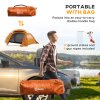 Outsunny 1-2 Man Camping Tent, Dome Tent with Removable Rainfly and Aluminium Frame, 2000mm Waterproof, Portable with Bag, for Fishing Hiking Festival, Orange