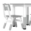 AIYAPLAY Kids Table and Chair Set, 3 Pcs Height Adjustable Activity Table Set with 2 Chairs, Easy to Wipe Arts & Crafts Table, for Classrooms, Daycares, Homes - Grey
