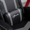 Vinsetto Reclining Chair and Stool Set, Recliner Chair with Headrest, Gaming Chair with Lumbar Support, Pedestal Base for Home Office, Grey