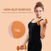 SPORTNOW Set of 2 Hex Dumbbells, Neoprene Weights Pair with Non-Slip Grip, Home Gym Fitness Training Equipment, 2 x 1.5kg, Orange