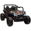 AIYAPLAY Kids Ride on Car, 12V Battery Powered Electric Truck with Remote Control, 4 Suspension Wheels, Horn, Lights, Music, USB, for Ages 3-5 Years, Black