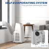 HOMCOM 12,000 BTU Portable Air Conditioner, 4-in-1 Dehumidifier Cooling Fan with Quiet Mode, Remote, LED Display, 24H Timer, Wheels, 35m², Window Venting Kit, Child Lock, White