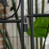 Outsunny Decorative Garden Fencing, 4PCs Outdoor Picket Fence Panels, 43in x 11.5ft Rustproof Metal Wire Landscape Flower Bed Border Edging Animal Barrier, Black