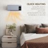 HOMCOM Electric Heater, 2000W Wall Mounted Ceramic Space Heater with Remote Control, 2 Modes, Timer, Oscillation, Overheat Protection for Home, Grey