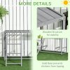 PawHut Chicken Activity Play with Swing Set, Wooden Chicken Coop Accessory with Multiple Chicken Perches & Hen Ladder for 3-4 Chickens, Grey