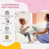 AIYAPLAY Rocking Horse, Kids Ride on Horse, Rocking Animal, Plush Ride on Lamb with Safety Belt, Sound, for Ages 18-36 Months, Grey