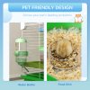 PawHut 5 Tier Hamster Cage, Gerbil Cage with Tube, Water Bottle, Exercise Wheel, Food Dish, 59L x 36W x 69H cm - Green