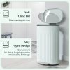HOMCOM 30 Litre Pedal Bin, Fingerprint Proof Kitchen Bin with Soft-close Lid, Metal Rubbish Bin with Foot Pedal and Removable Inner Bucket