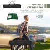 Outsunny 2.4 x 2.4m Pop Up Gazebo Canopy Tent with 2 Sidewalls and Carry Bag, Height Adjustable, UV50+ Party Tent Event Shelter for Garden, Patio, Green
