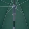 Outsunny 2.2m Beach Umbrella, Portable Parasol with Tilting Function, Outdoor Sunshade Shelter with 8 Ribs for Garden, Pool and Patio, Green