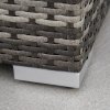 Outsunny 6 Pieces Rattan Garden Furniture Set, 4 Seater Wicker Garden Corner Sofa Set with 2 Storage Tables and Loveseats, Outdoor Conversation Furniture with Cushions for Conservatory, Patio, Grey